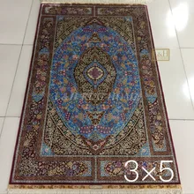 3'X5' 230 линия ручной работы Шелковый Восточный персидский ковер ручной работы шелковый ковер для украшения дома