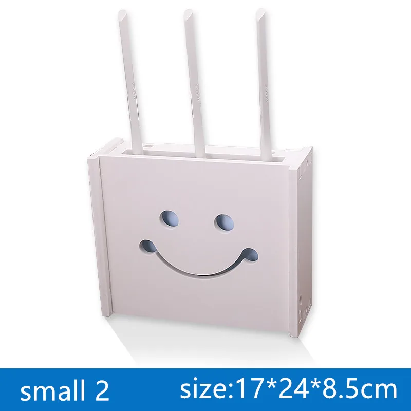 Экологичная деревянная пластиковая доска беспроводной Wi-Fi роутер коробка для хранения настенных подвесок стойка для хранения проводов, финишная стойка-Органайзер - Цвет: small 2
