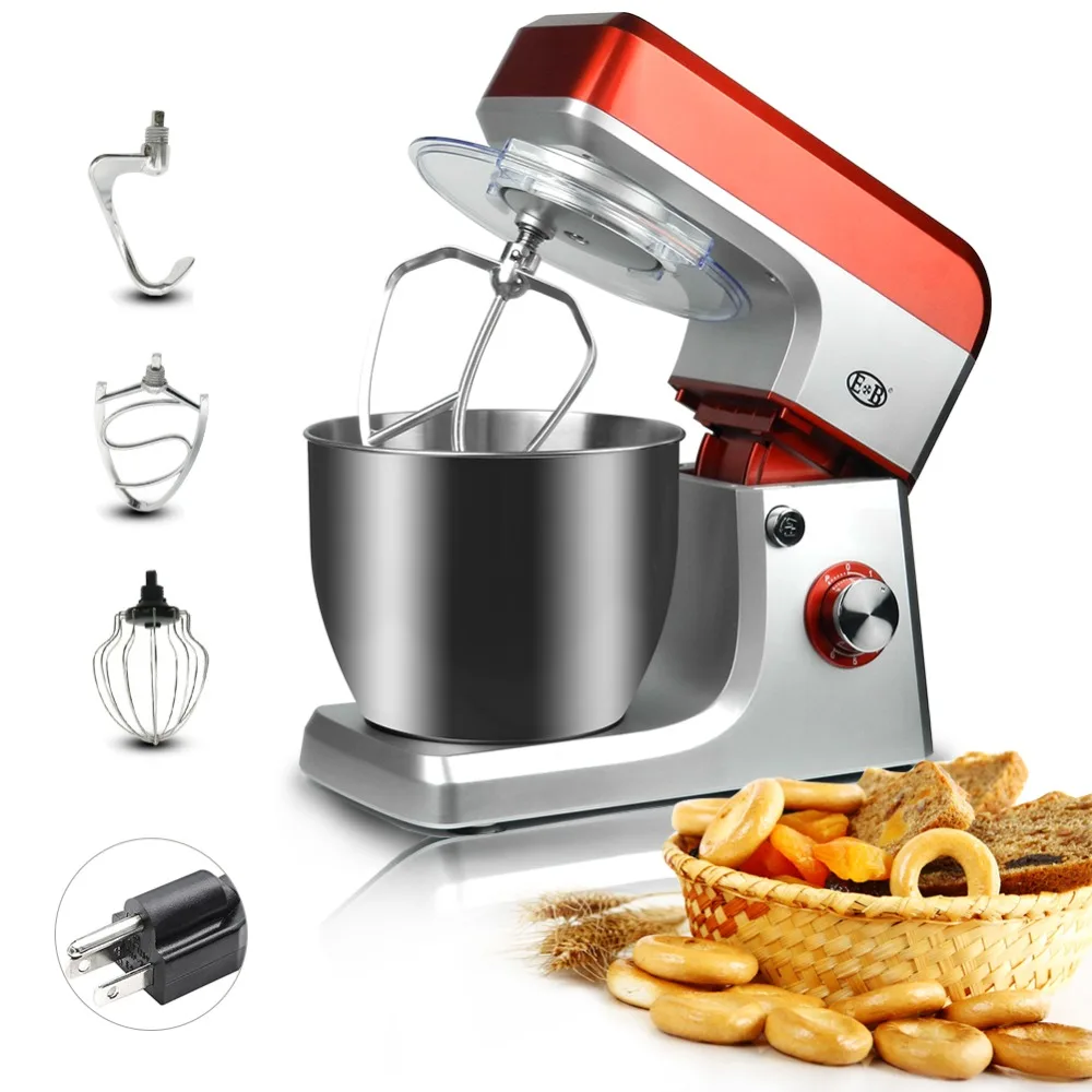 

Blender 1200W Bowl-lift Stand Mixer 5L Kitchen Stand Food Milkshake Cake Mixer Dough Kneading Machine Maker Food Mixers Egg