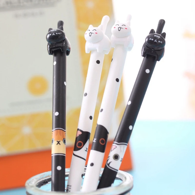 

1Pcs Cat Shell Gel Pen DIY Office Stationery School Supplies Smooth Writing Black Ink 0.38mm Pen