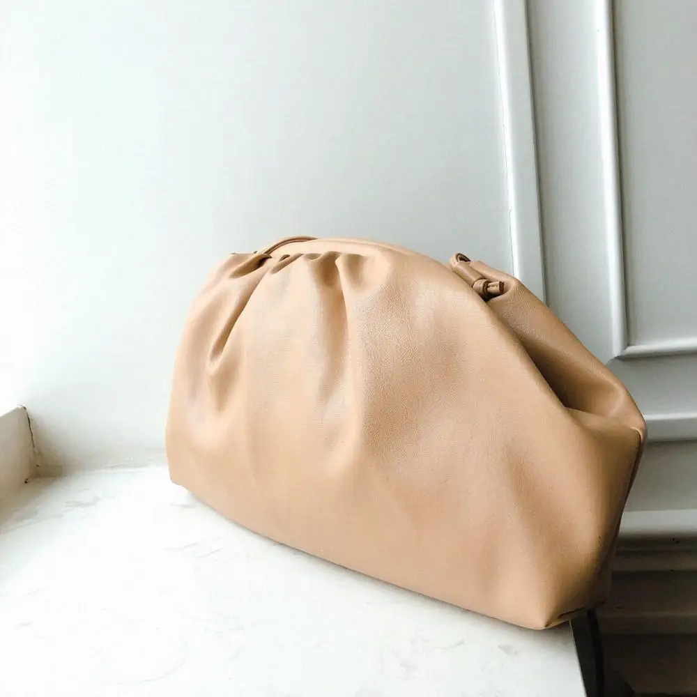 Роскошная Кожаная Сумка-конверт из искусственной кожи, женские сумки, дизайнерские объемные сумки с округлой формой и клатчи