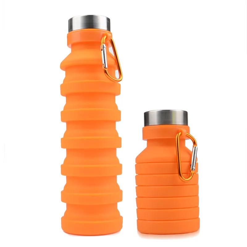 

550ML Outdoor Sport Water Bag Portable Silicone Water Bottle Folding Coffle Bottle Collapsible Sport Kettle For Camping Hiking