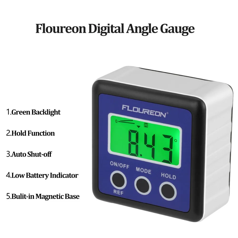 LCD Digital Bevel Box Gauge Backlight Angle Finder Protractor Wasserdicht