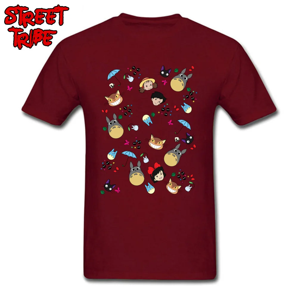 catbus studio ghibli totoro Brand New Men T-Shirt O-Neck Short Sleeve 100% Cotton Tops Shirt Design Tops Tees Drop Shipping catbus studio ghibli totoro maroon