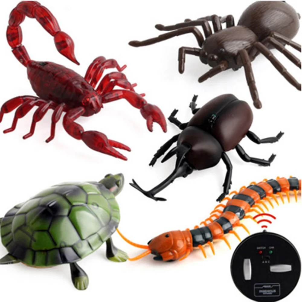 Remote Control Creepy Soft Reptile Spider Infrared RC Tarantula Bug Joke Toy