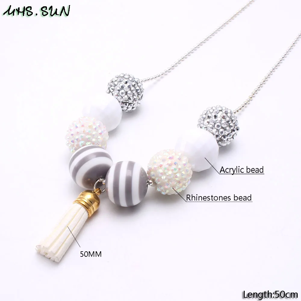BN595-1 (5),$1.8-1PC,50g.Handmade Baby Bubblegum Beads Necklace Chunky Children Jewelry Necklace Long Chain Necklace For Girls Gift 1PCSlotJPG