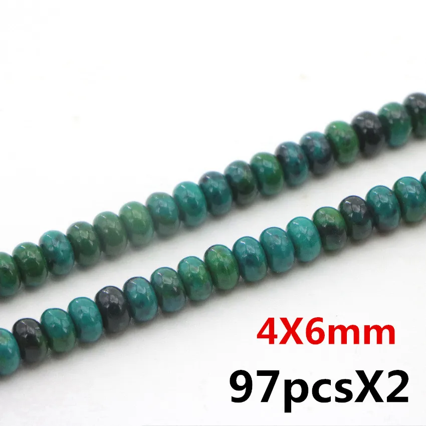 2 High Quality 4-12mm Dark green semi-precious Abacus Phoenix stone loose beads for DIY Fashion charms  (13)