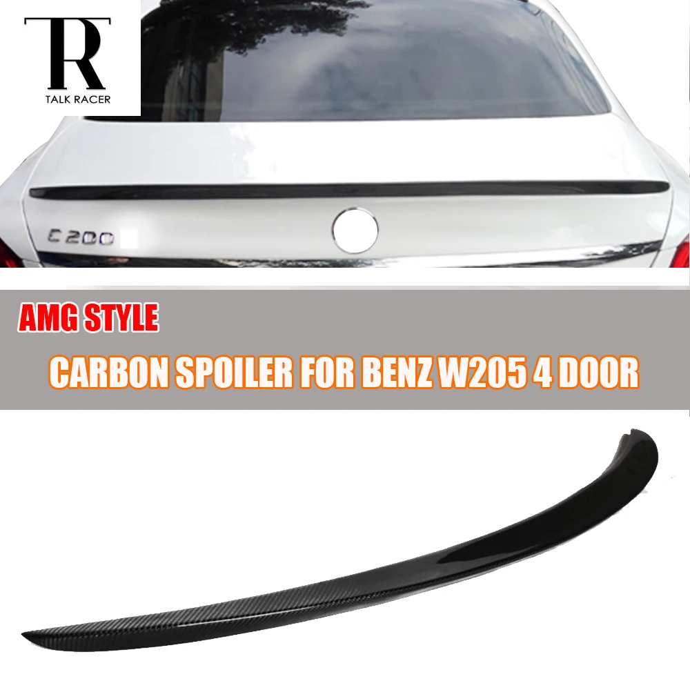 Спойлер для заднего багажника AMG из углеродного волокна Mercedes Benz W205 C180 C200 C300 C43 C63 4DR