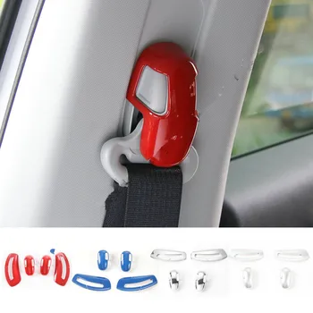 

4 Color For Jeep Compass 2017+ Car Seats Safety Belt Kits Button Decor Trim Cover