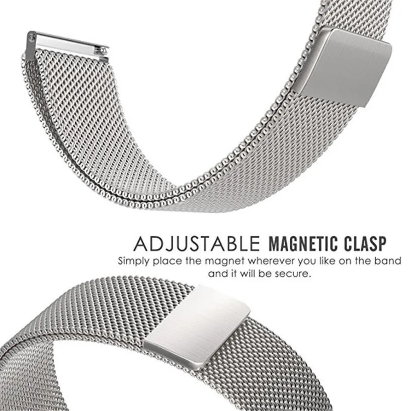 20 MM Milanese Magnetische Schleife Edelstahl Armband Uhr Band Strap Für Xiaomi Huami Amazfit Bip Jugend Uhr