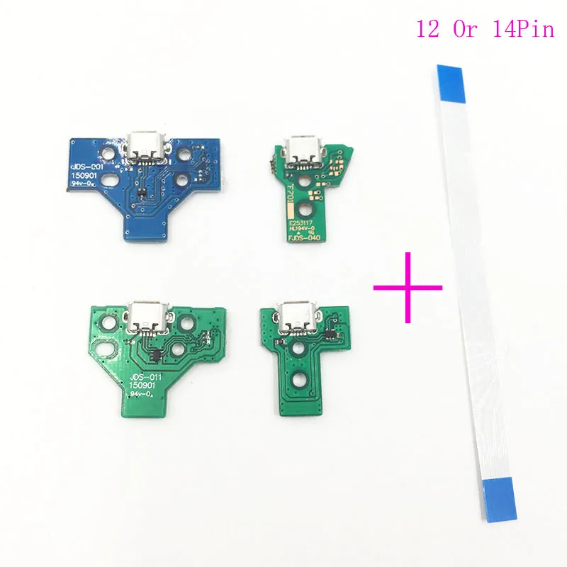 Для контроллера PS4 USB порт для зарядки коннектор 12Pin JDS 011 030 040 14Pin 001|Запасные части|
