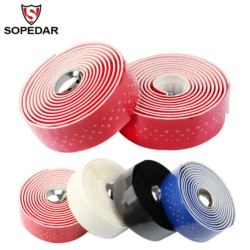 200cm PU Leather Bar Tape Handlebar Tapes Wrap for Road Bike Cycling Bicycle