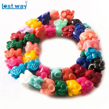 

12*10mm Summer Shell Stone multicolor Elephant Beads sea beach Loose Bead Stone Charm for DIY Jewelry Making