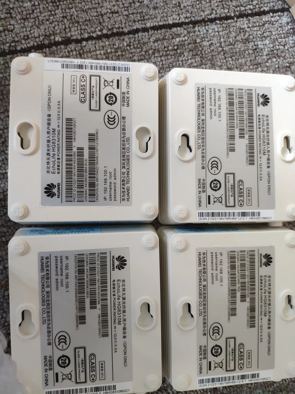 98% б/у 20 шт Hua wei HG8310M GPON ONU ONT модем FTTH 1GE LAN интерфейс английская прошивка без питания и коробки
