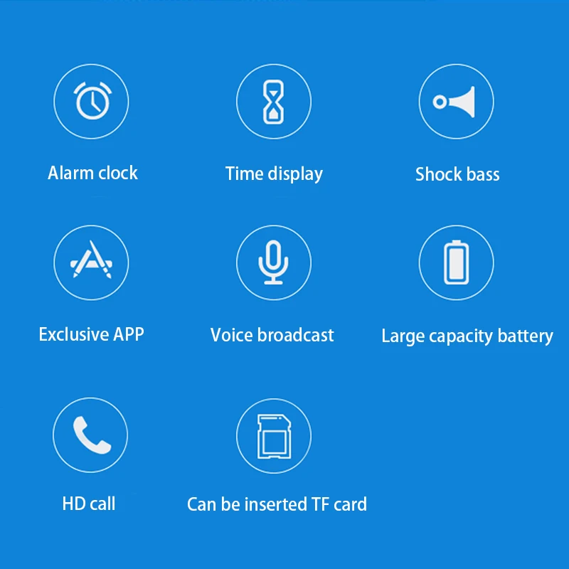 Bluetooth будильник TF карта AUX двойной динамик стерео портативный сабвуфер