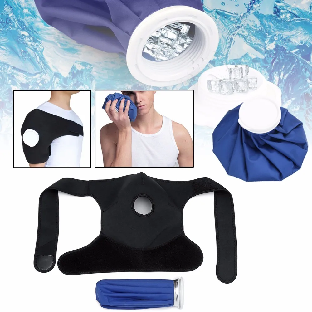 Ice Gel Pack Shoulder Support Hot Cold Therapy Wrap Injuries Sprains Muscle Joint Pain |