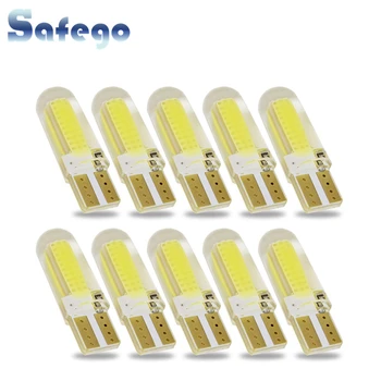 

Newest 10pcs T10 W5W LED car interior light cob marker lamp 12V 194 501 bulb wedge parking dome light auto for lada car styling