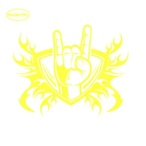 HotMeiNi Rock Shield Fire Symbolism музыкальные виниловые наклейки на автомобиль для оконного