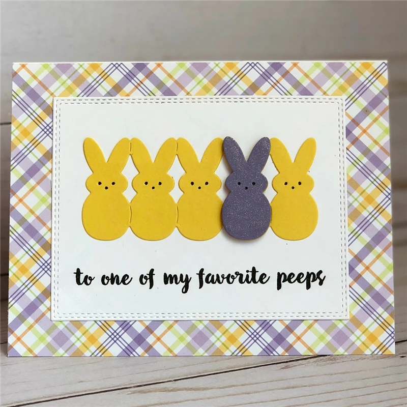 

GJCrafts Bunny Peeps Animal Dies Cutting Dies 2019 for Card Making Scrapbooking DIY Album Embossing Paper Stencil Craft Dies