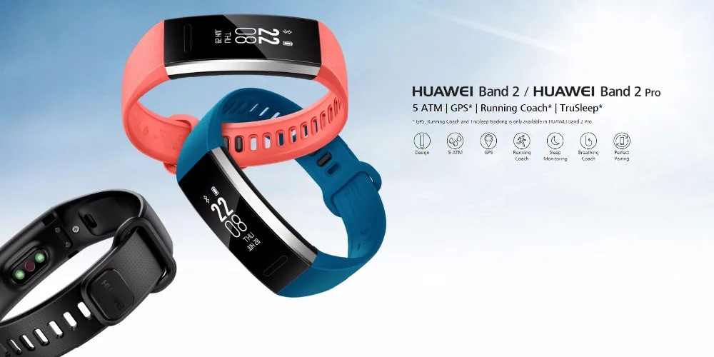 Браслет huawei Band 2 pro B29 B19 для монитора фитнеса 50 м для плавания водонепроницаемый Bluetooth oled-браслет для мужчин и женщин