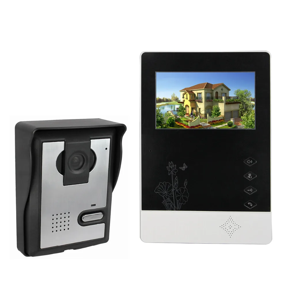 bilder für 4,3 ''Video Intercom Ir-nachtsicht Video-türsprechanlage TIVDIO 1 Monitor + 1 Tür Intercom Kit Türklingel Home Security F4356A bilder für 4,3 ''Video Intercom Ir-nachtsicht Video-türsprechanlage TIVDIO 1 Monitor + 1 Tür Intercom Kit Türklingel Home Security F4356A