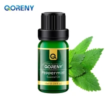 Famous brand QORENY pure natural aromatherapy peppermint oil Moisten throat remove halitosis Relieve itching Relax Sleeping 10ml