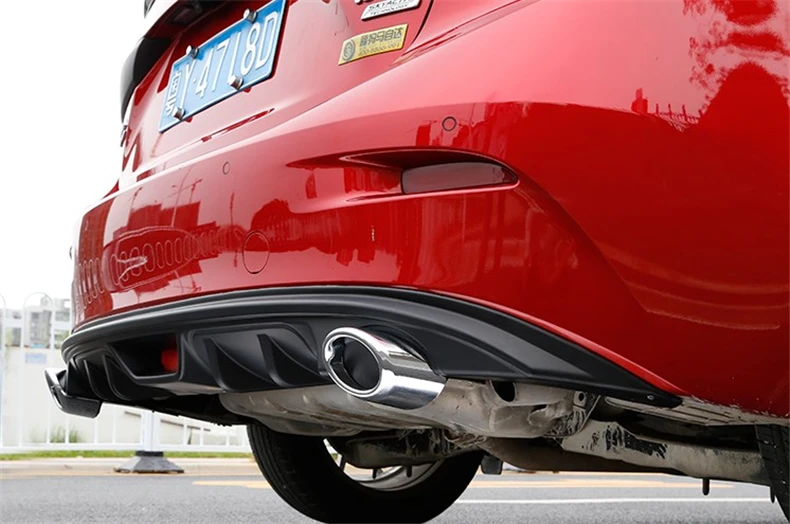  For Mazda 3 AXELA 2014.2015.2016.2017 Rear Lip Spoiler Car Bumper Diffuser Auto Accessories
