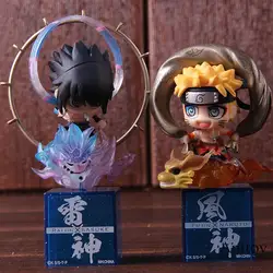 Наруто Fujin Uzumaki Naruto & Raijin Uchiha Sasuke Фигурки ПВХ Наруто куклы Коллекционные модель игрушки 2 шт./компл