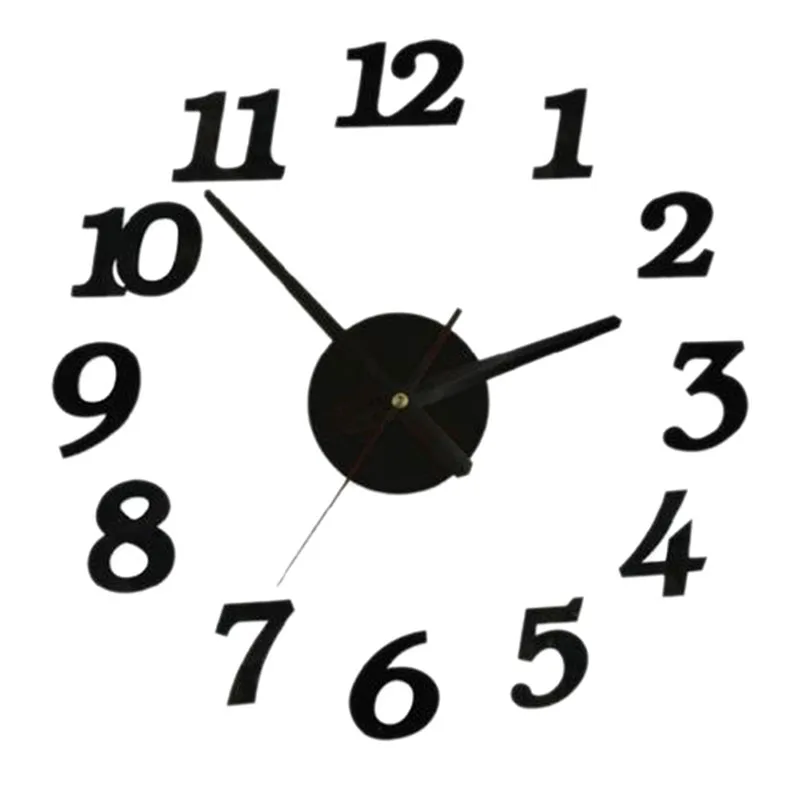 Wall Clock Digital Watch Home Clocks Living Room Sticker Home Decor Relojes Adhesivos Decorativos Para Paredes