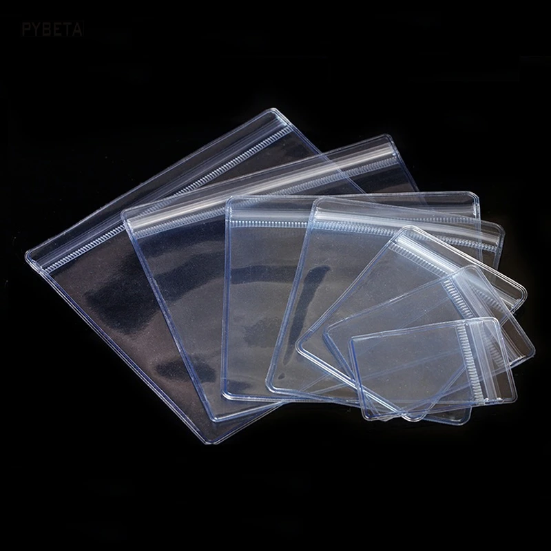 0.48 мм прозрачный ПВХ упаковка пакет Пластик сумки мешки для хранения ювелирных изделий антиокислительное Zip закрывающийся