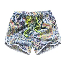 Женские повседневные шорты в пляжном стиле модные шорты с принтом в стиле бохо эластичные шорты с высокой талией pantalon corto mujer# A