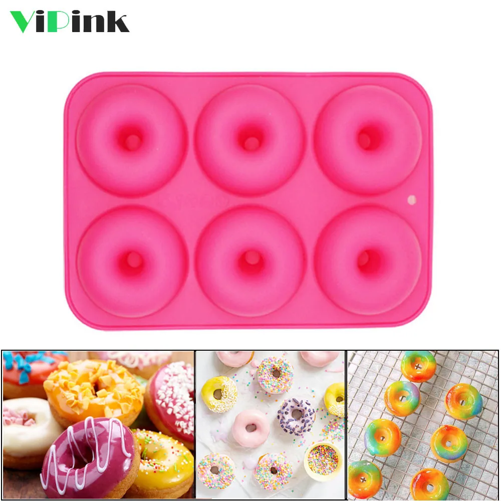 6 Holes Donuts Mold of Silicone Round Shape Donuts Mold Baking Jelly