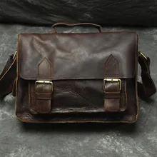 Мужская сумка Сумка через плечо сумка кожаная Ретро плоская кожаная сумка