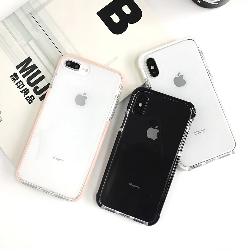 

Fashion Anti-knock Shockproof Case For iphone X XR XS XSMax Transparent soft TPU case for iphone 6S 6 7 8 7plus Protective shell