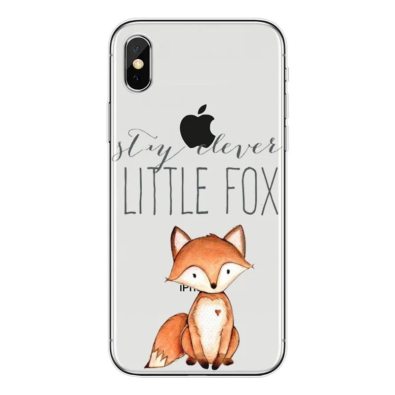 Mr. Fox com oculos Прозрачный мягкий силиконовый защитный чехол для мобильного телефона для iphone 4 5 6 7 8 plus X XR max Caso Coque - Цвет: TPU