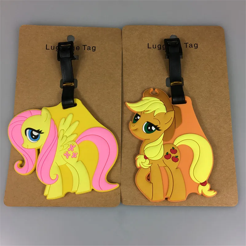 Handmade PVC Fashion Horse Unicorn Suitcase Luggage Tag Cartoon Ponies Address Holder Baggage Label Identify Travel Accessories