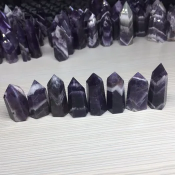 

8 Pieces a lots Natural Dream Ametyst Crystal Polished Single Point Wand Healing #BHX8