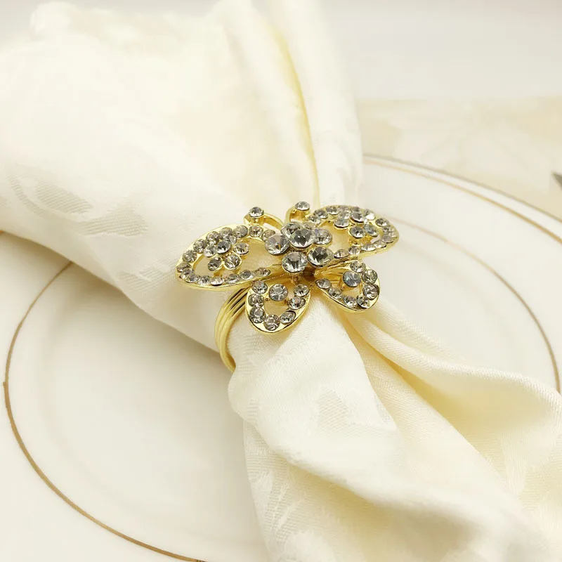 

6PCS creative western food butterfly napkin buckle cloth pattern model room decoration napkin ring modern tablecloth buckle