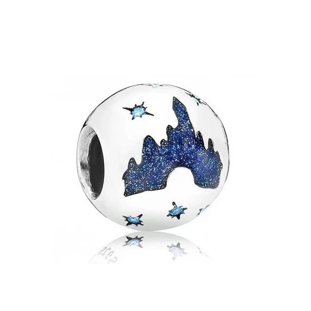 

100% 925 Sterling Silver 1:1 60th Anniversary Holiday Festival Bow Castle Fantasy Fireworks Charm Park Limited Edition