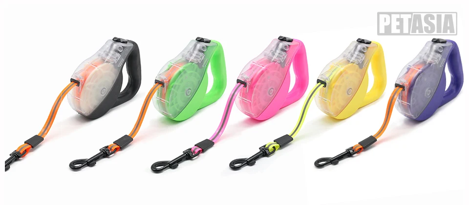 Pet Dog Leash Retractable Collar Lead 2017 BEST leash Products Small Large Dog Harness Dele Pet Dog Chain Collars Led 25kg-35kg PETASIA 301