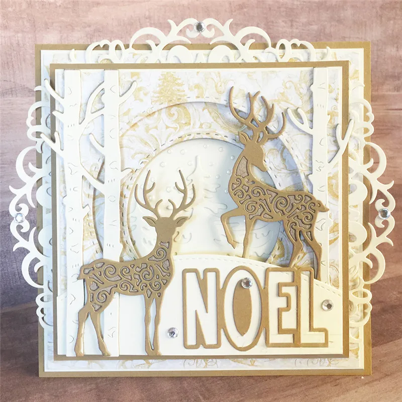 

Naifumodo Filigree Reindeer Die for Scrapbooking 2019 New Cutting Dies DIY Album Card Making Decor Paper Craft