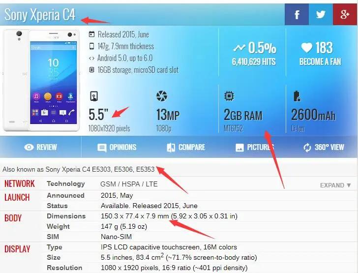 Для Sony Xperia C4 Задняя крышка батареи задняя корпус дверь для E5303 E5306 PC Пластиковые