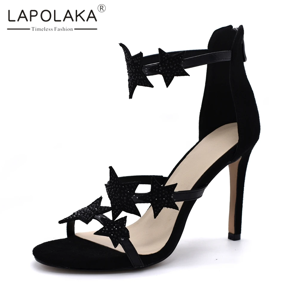 

Lapolaka 2019 Big Size 34-42 Sexy Luxury Elegant Women Shoes Thin High Heels Best Quality Shoes Woman Sandals