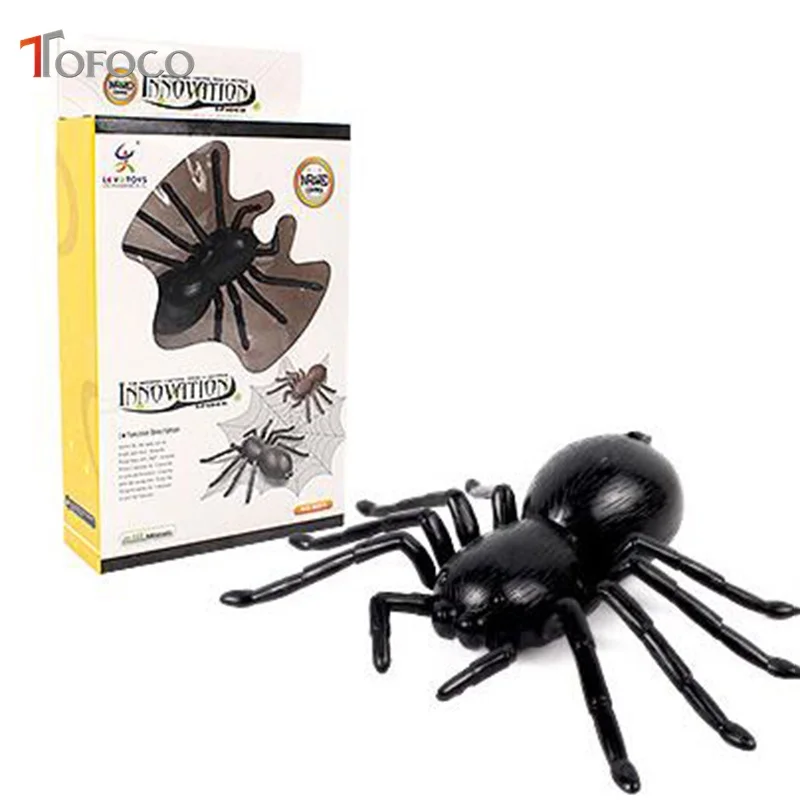

TOFOCO Original Box Novelty Gadget Horror RC Spider ABS Simulation Remote Control Spider Creepy Halloween Joke Toy Prank Shock