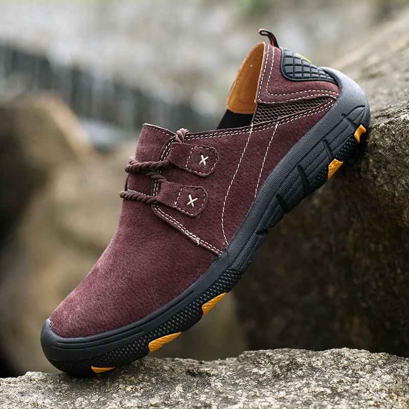ZERO MORE Men's Shoes Casual Large Size Pig Suede Fashion Spring Vintage Sewing Design Shoes Men Solid Lace Up Men Shoes Classic ZERO MORE Men's Shoes Casual Large Size Pig Suede Fashion Spring Vintage Sewing Design Shoes Men Solid Lace Up Men Shoes Classic