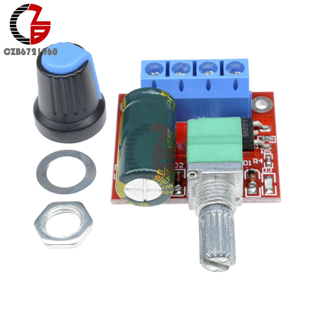 Мини 5A 90W PWM 12V контроллер скорости двигателя постоянного тока модуля DC-DC 4,5 V-35 V Регулируемый Скорость регулятор Управление переключатель регулятора 24V