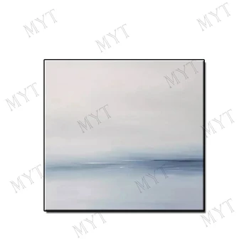 

Light color wall art Gray picture Handmade abstract Oil Painting On Canvas artwork Picture For Living Room Home Decor no framed