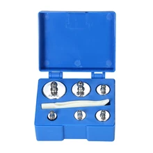 Kit de poids de calibrage, ensemble de 6 pièces, 5g 10g 2x20g 50g 100g, Total 200g avec pince à épiler pour Balance