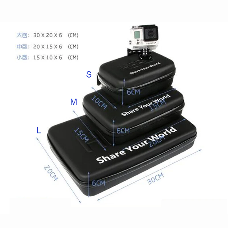 Kopen ANJIRUI Waterdichte Sport Camera Tas Camera Case voor Go Pro Hero 5 4 3 + 3 2 voor SJCAM SJ4000 SJ5000 M20 Camera Accessoires