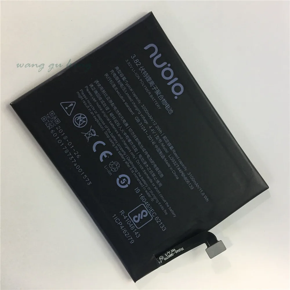 Li3932T44P6h806139 Аккумулятор для zte Nubia Z17 NX563J аккумулятор 3200 мАч